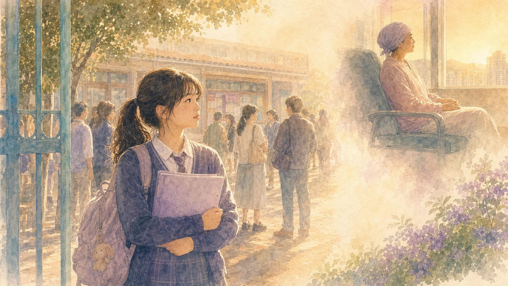 小學校門口放學時的家長